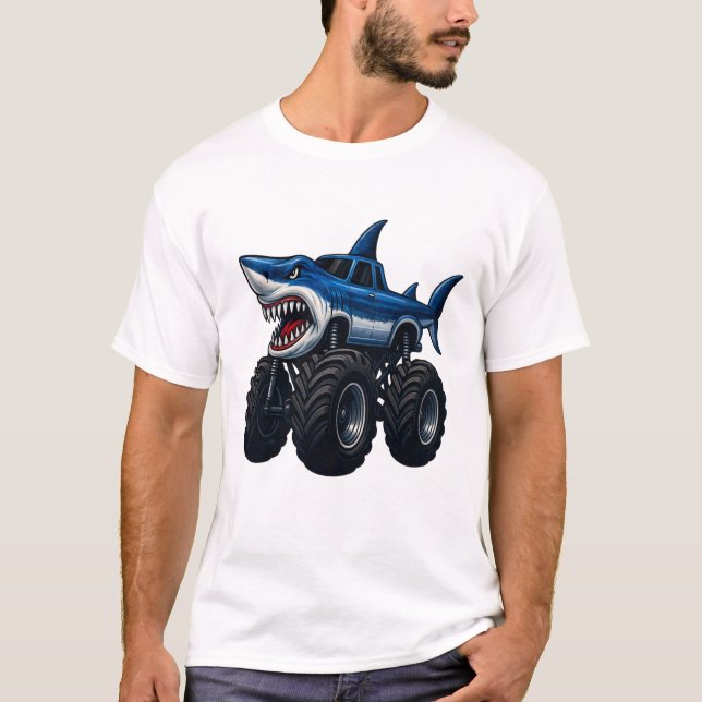 T-shirt Mako Shark Monster Truck (Devant)