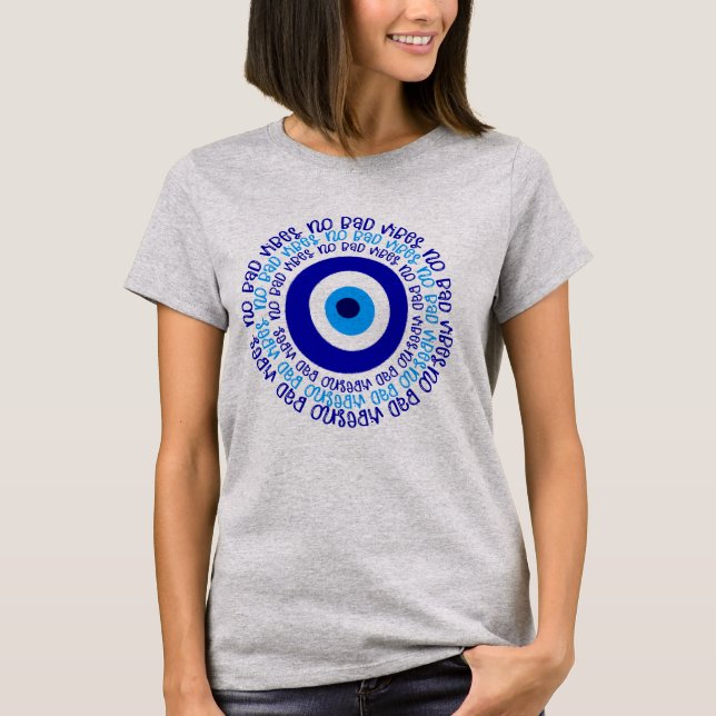 T-shirt Mal Eye No Bad Vibes Art Spirituel Classique T-shi (Devant)