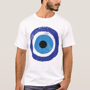 T-shirt Mal Oeil Artiste Bleu Grec