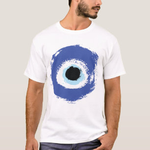 T-shirt Mal Oeil Artiste Bleu Grec