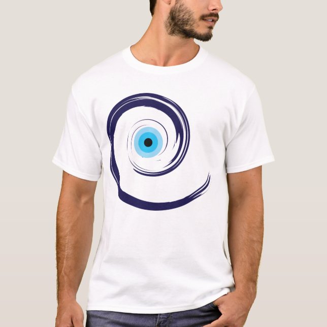T-shirt Mal OeilMal Oeil Artiste Bleu Grec (Devant)