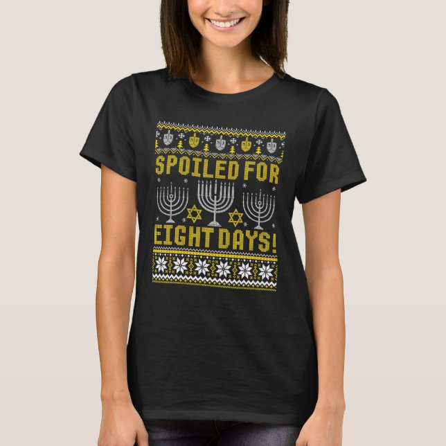 T-shirt Mal Pour Huit Jours Hanoukka Ugly Hanoukka (Devant)