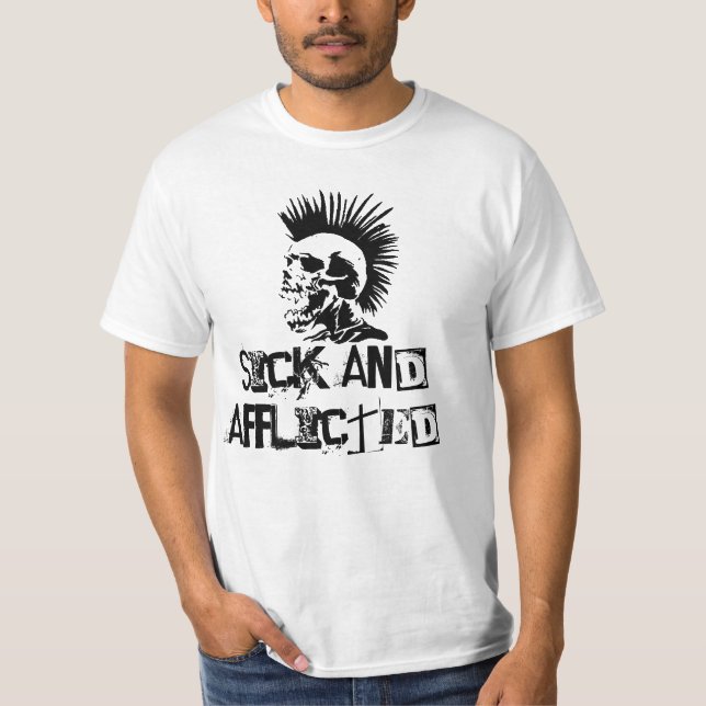 T-shirt malade et affligé (Devant)