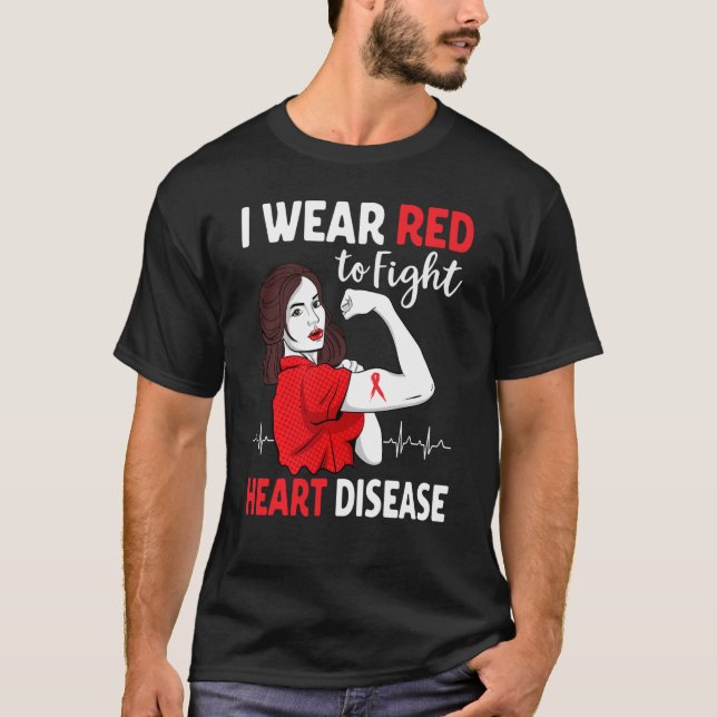 T-shirt Maladie cardiaque congénitale Guerrier Conscience  (Devant)