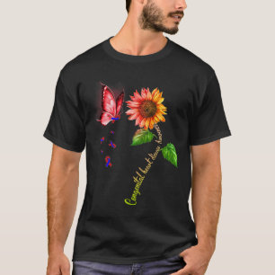 T-shirt Maladie cardiaque congénitale Tournesol Papillon S