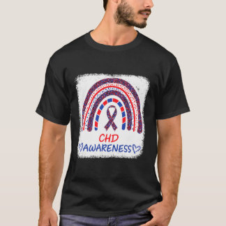 T-shirt Maladie cardiaque Sensibilisation TCH Arc-en-ciel