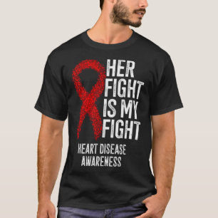 T-shirt Maladie cardiovasculaire Son combat est mon combat