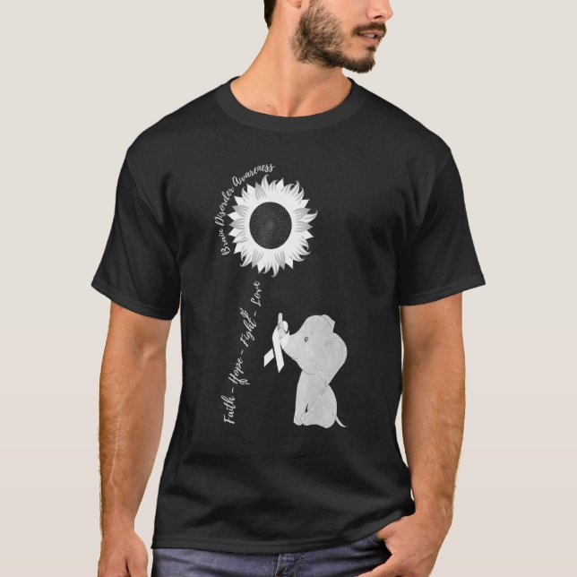 T-shirt Maladie cérébrale Conscience Maladie cérébrale Con (Devant)