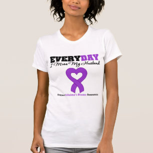T-shirt Maladie d'Alzheimer chaque Mlle My Husband du jour