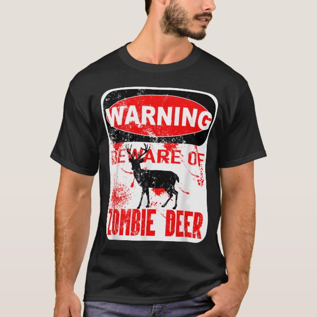 T-shirt Maladie de chasse aux cerfs zombies (Devant)