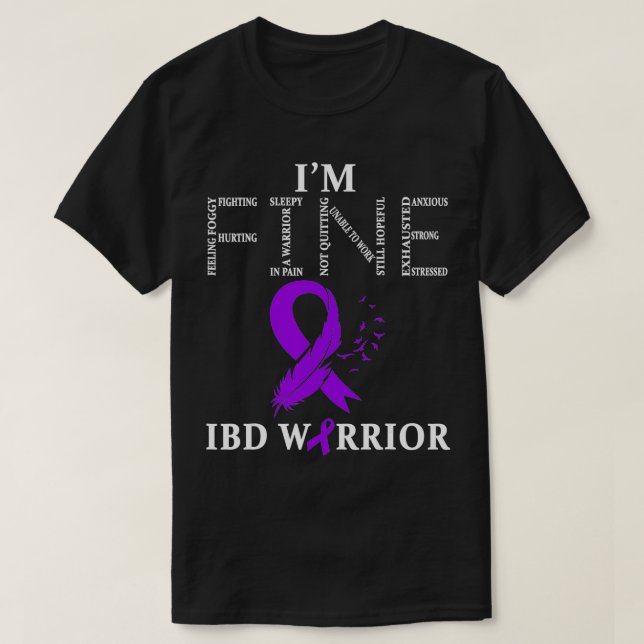 T-shirt Maladie de Crohns IBD Guerrier Im Fine (Design devant)