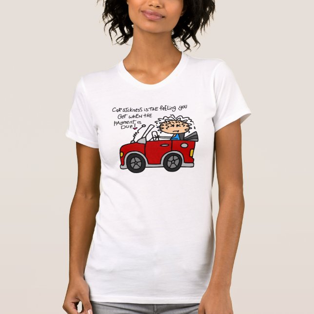 T-shirt Maladie de voiture humoristique (Devant)