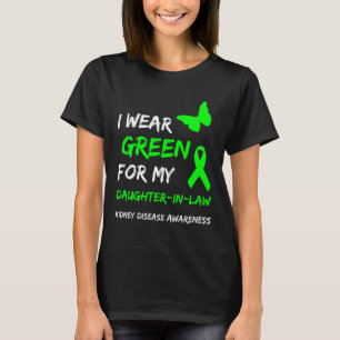 T-shirt Maladie du rein Je porte le vert pour ma belle-fil