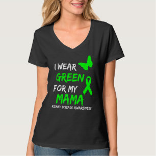 T-shirt Maladie du rein Je porte le vert pour ma maman Rub