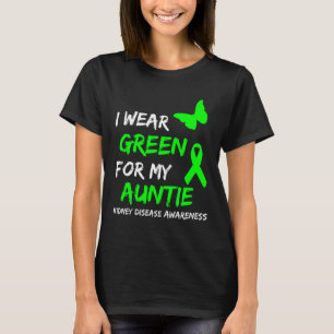 T-shirt Maladie Du Rein Je Porte Le Vert Pour Ma Tante Rub