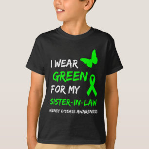 T-shirt Maladie Je Porte Du Vert Pour Ma Soeur En Droit Ru