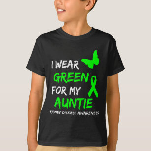 T-shirt Maladie Je Porte Vert Pour Ma Tante Ruban