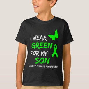 T-shirt Maladie Je Porte Vert Pour Mon Fils Ruban
