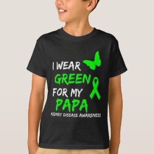 T-shirt Maladie Je Porte Vert Pour Mon Papa Ribbon