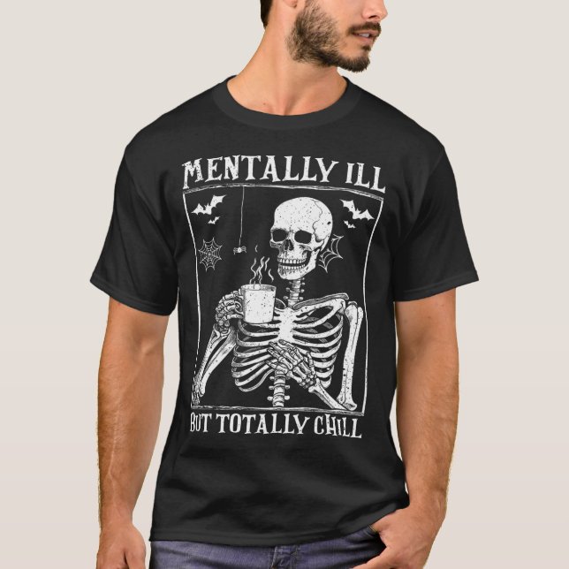 T-shirt Maladie mentale mais totalement froid Costume d'Ha (Devant)