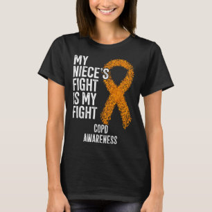 T-shirt Maladie pulmonaire le combat de ma nièce est mon c