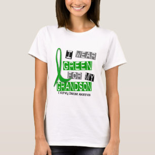 T-shirt Maladie rénale je porte le vert pour mon