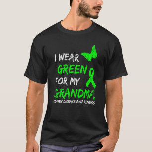 T-shirt Maladie rénale Je Porte Le Vert Pour Mon Grand-Mèr