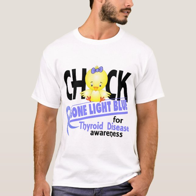 T-shirt Maladie thyroïdienne 2 bleu-clair allés par (Devant)