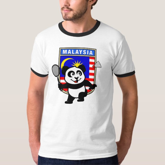 T-shirt Malaisie Badminton Panda (Devant)