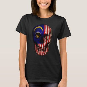 T-shirt Malaisie Drapeau Crâne Malaisie Racines Malaisie F