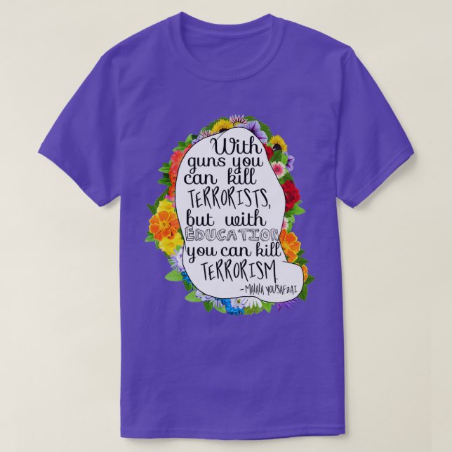 T-shirt Malala Yousafzai 2 Silhouette (Design devant)