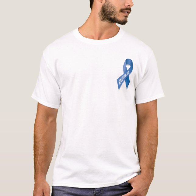 T-shirt Malaria de fin - ruban bleu (Devant)