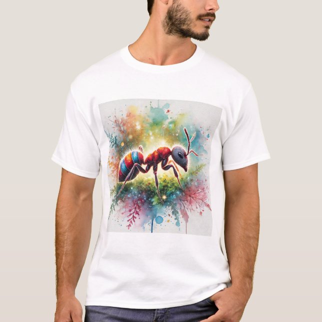 T-shirt Malaysian exploding ant 221024AREF132 - Watercolor (Devant)