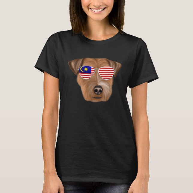 T-shirt Malaysian Flag Russell Terrier Dog Malaysia Pocket (Devant)