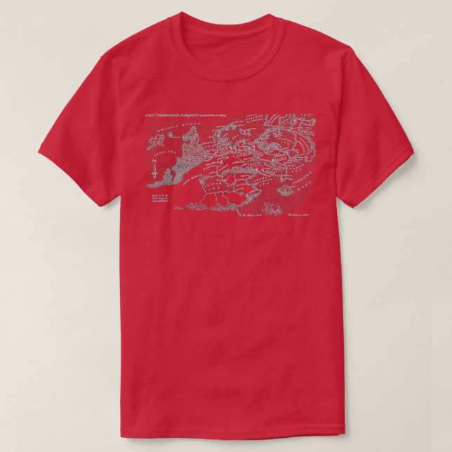 T-shirt Malazan Seven Cities Map White Design (Design devant)