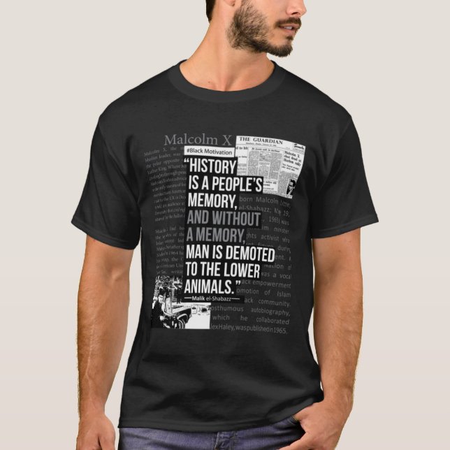 T-shirt Malcolm X Best Quote4 (Devant)