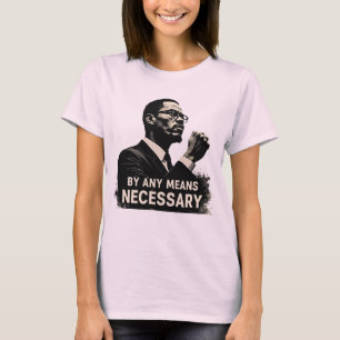 T-shirt Malcolm X Tribute Silhouette - Citation Inspirante