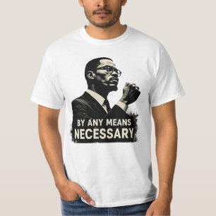T-shirt Malcolm X Tribute Silhouette - Citation Inspirante