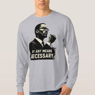 T-shirt Malcolm X Tribute Silhouette - Citation Inspirante