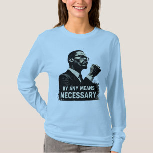 T-shirt Malcolm X Tribute Silhouette - Citation Inspirante