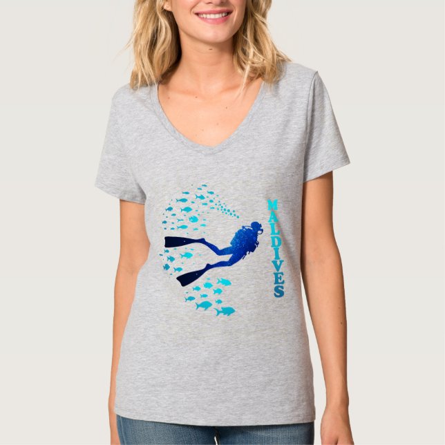T-shirt Maldives bleues (Devant)