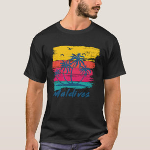 T-shirt Maldives destination de vacances d'été à la plage