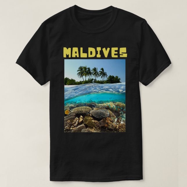 T-shirt Maldives, île sous-marine (Design devant)