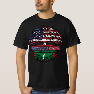 T-shirt Maldives Maldivian American USA Tree Roots Flag