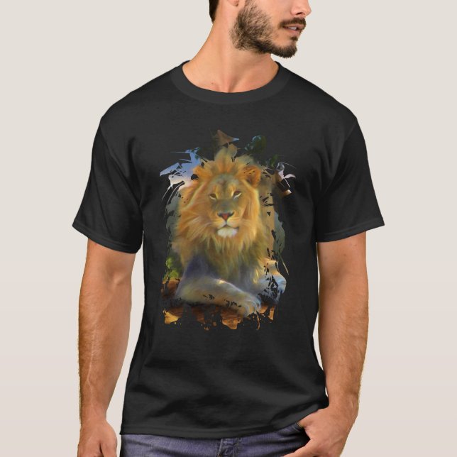 T-SHIRT MALE LION ON THE JOB (Devant)