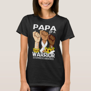 T-shirt Mâle Papa D'Un Guerrier Ostéoporose Sensibilisatio