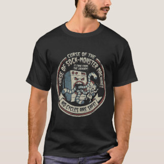 T-shirt malédiction du monstre de chaussette blanchisserie