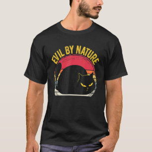 T-shirt Maléfique de Nature Rétro Horreur Chat Hommes Femm