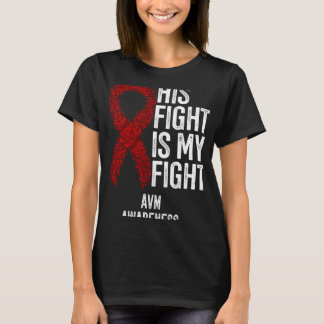 T-shirt Malformation artérielle Son combat est mon combat