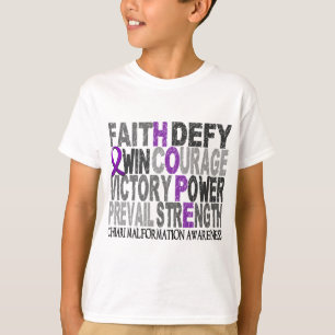 T-shirt Malformation de Chiari de collage de mot d'espoir